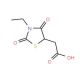 (3-Ethyl-2,4-dioxo-thiazolidin-5-yl)-acetic acid - chemical structure image