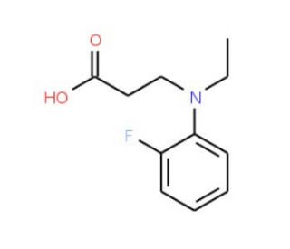 3-[Ethyl-(2-fluoro-phenyl)-amino]-propionic acid - chemical structure image