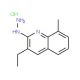 3-Ethyl-2-hydrazino-8-methylquinoline hydrochloride (CAS 1171652-46-2) - chemical structure image