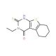 3-Ethyl-2-mercapto-5,6,7,8-tetrahydro-3H-benzo[4,5]thieno[2,3-d]pyrimidin-4-one (CAS 59898-66-7) - chemical structure image