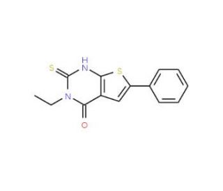3-ethyl-2-mercapto-6-phenylthieno[2,3-d]pyrimidin-4(3H)-one - chemical structure image