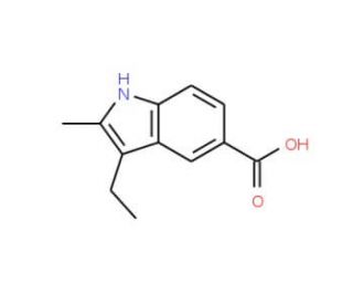 3-Ethyl-2-methyl-1H-indole-5-carboxylic acid - chemical structure image