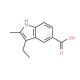 3-Ethyl-2-methyl-1H-indole-5-carboxylic acid - chemical structure image