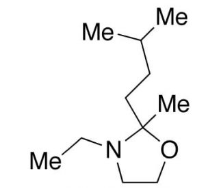 3-Ethyl-2-methyl-2-(3-methylbutyl)-oxazolidine (CAS 143860-04-2) - chemical structure image