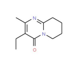 3-Ethyl-2-methyl-6,7,8,9-tetrahydro-4H-pyrido[1,2-a]pyrimidin-4-one (CAS 70381-58-7) - chemical structure image
