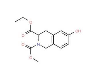 3-Ethyl 2-methyl 6-hydroxy-3,4-dihydro-2,3(1H)-isoquinoline dicarboxylate - chemical structure image