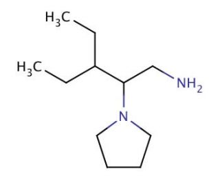 3-ethyl-2-pyrrolidin-1-ylpentan-1-amine (CAS 941378-55-8) - chemical structure image