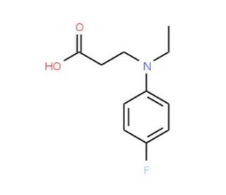 3-[Ethyl-(4-fluoro-phenyl)-amino]-propionic acid - chemical structure image