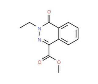 3-Ethyl-4-oxo-3,4-dihydro-phthalazine-1-carboxylic acid methyl ester (CAS 16015-53-5) - chemical structure image