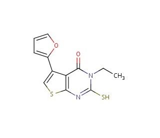 3-ethyl-5-(2-furyl)-2-mercaptothieno[2,3-d]pyrimidin-4(3H)-one - chemical structure image