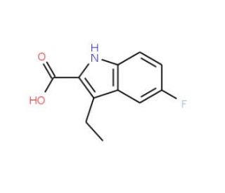 3-Ethyl-5-fluoro-1H-indole-2-carboxylic acid - chemical structure image