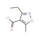 3-ethyl-5-methylisoxazole-4-carbonyl chloride - chemical structure image