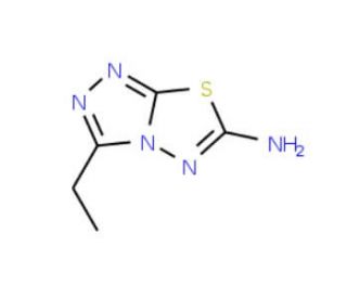 3-Ethyl[1,2,4]triazolo[3,4-b][1,3,4]thiadiazol-6-amine (CAS 3176-52-1) - chemical structure image