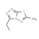 3-Ethyl[1,2,4]triazolo[3,4-b][1,3,4]thiadiazol-6-amine (CAS 3176-52-1) - chemical structure image