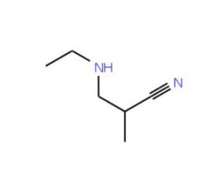 3-(ethylamino)-2-methylpropanenitrile - chemical structure image