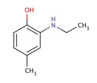 3-(Ethylamino)-p-cresol (CAS 120-37-6) - chemical structure image