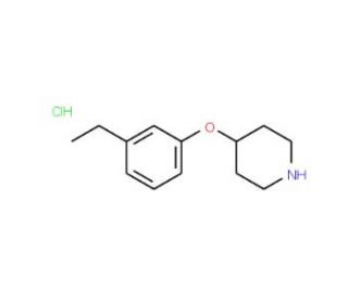 3-Ethylphenyl 4-piperidinyl ether hydrochloride - chemical structure image