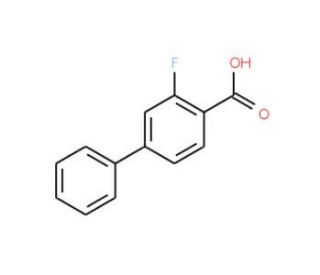 3-fluoro-1,1&prime;-biphenyl-4-carboxylic acid (CAS 137045-30-8) - chemical structure image