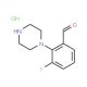 3-Fluoro-2-(1-piperazino)-benzaldehyde hydrochloride - chemical structure image