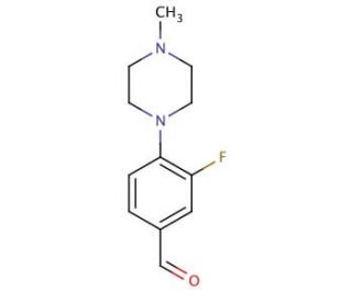 3-fluoro-4-(4-methylpiperazin-1-yl)benzaldehyde - chemical structure image