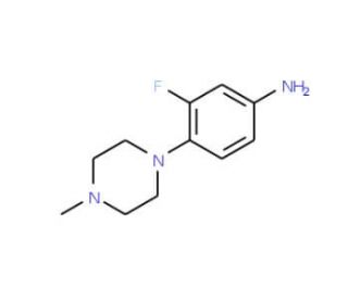 3-Fluoro-4-(4-methylpiperazino)aniline (CAS 221198-99-8) - chemical structure image