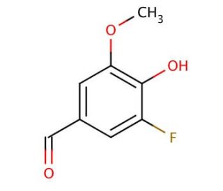 3-Fluoro-4-hydroxy-5-methoxybenzaldehyde (CAS 79418-78-3) - chemical structure image