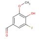 3-Fluoro-4-hydroxy-5-methoxybenzaldehyde (CAS 79418-78-3) - chemical structure image