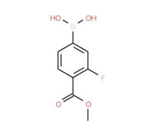 3-Fluoro-4-methoxycarbonylphenylboronic acid (CAS 505083-04-5) - chemical structure image