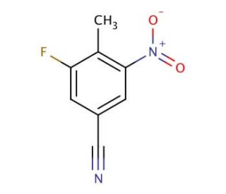 3-fluoro-4-methyl-5-nitrobenzonitrile - chemical structure image