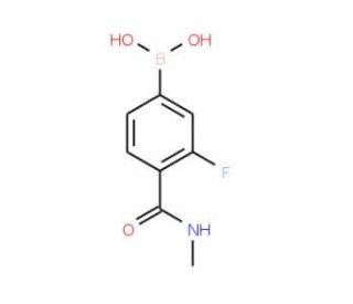3-Fluoro-4-(methylcarbamoyl)benzeneboronic acid (CAS 849833-86-9) - chemical structure image