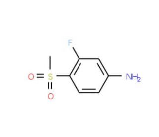 3-Fluoro-4-(methylsulphonyl)aniline (CAS 252561-34-5) - chemical structure image