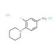 3-Fluoro-4-piperidin-1-yl-phenylaminedihydrochloride - chemical structure image