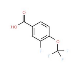3-Fluoro-4-(trifluoromethoxy)benzoic acid (CAS 886498-89-1) - chemical structure image