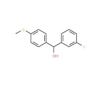 3-Fluoro-4&prime;-(methylthio)benzhydrol (CAS 844683-72-3) - chemical structure image
