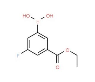 3-Fluoro-5-(ethoxycarbonyl)benzeneboronic acid (CAS 871329-85-0) - chemical structure image