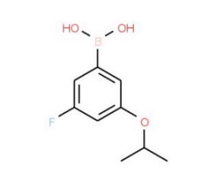 3-Fluoro-5-isopropoxybenzeneboronic acid (CAS 850589-54-7) - chemical structure image