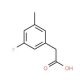 3-Fluoro-5-methylphenylacetic acid (CAS 518070-22-9) - chemical structure image