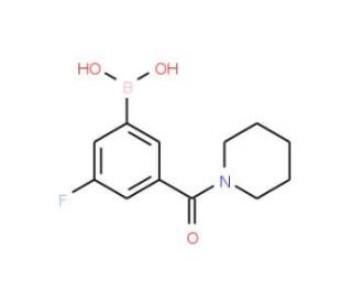 3-Fluoro-5-(piperidin-1-ylcarbonyl)benzeneboronic acid (CAS 874219-43-9) - chemical structure image