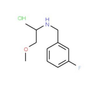 (3-Fluoro-benzyl)-(2-methoxy-1-methyl-ethyl)-amine hydrochloride - chemical structure image