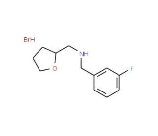 (3-Fluoro-benzyl)-(tetrahydro-furan-2-ylmethyl)-amine hydrobromide - chemical structure image