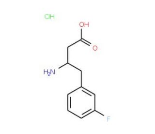3-Fluoro-L-beta-homophenylalanine hydrochloride (CAS 270596-50-4) - chemical structure image