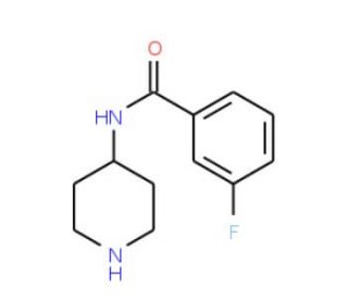 3-Fluoro-N-piperidin-4-yl-benzamide - chemical structure image