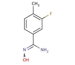 3-fluoro-N&prime;-hydroxy-4-methylbenzene-1-carboximidamide - chemical structure image
