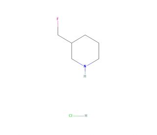 3-(Fluoromethyl)piperidine hydrochloride (CAS 1241725-60-9) - chemical structure image