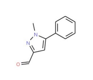 3-Formyl-1-methyl-5-phenyl-1H-pyrazole (CAS 124344-94-1) - chemical structure image