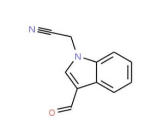 (3-Formyl-1H-indol-1-yl)acetonitrile (CAS 328973-78-0) - chemical structure image