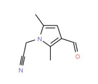 (3-formyl-2,5-dimethyl-1H-pyrrol-1-yl)acetonitrile - chemical structure image
