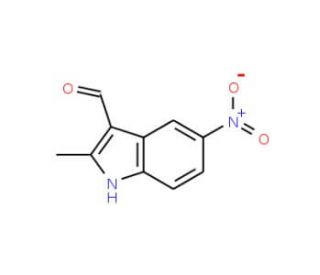 3-Formyl-2-methyl-5-nitroindole (CAS 3558-17-6) - chemical structure image