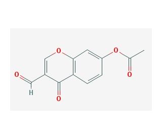 3-formyl-4-oxo-4H-chromen-7-yl acetate (CAS 42059-49-4) - chemical structure image