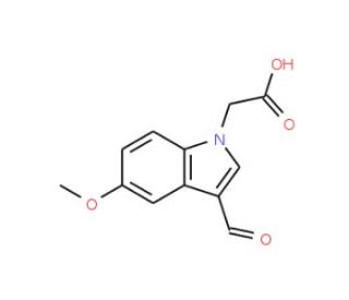 (3-Formyl-5-methoxy-1H-indol-1-yl)acetic acid - chemical structure image